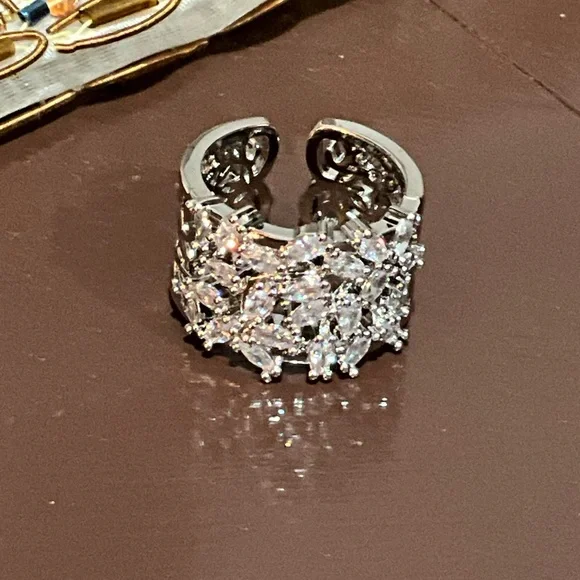 Elegant Silver Statement Ring - Picture 6 of 11